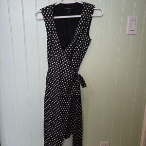 Banana Republic Navy and White Polka Dot Dress, Size 0 (X-small/small)